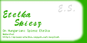 etelka spiesz business card